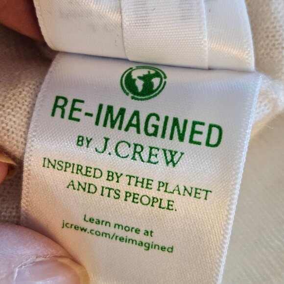 J. Crew Womens XL Beige Ivory Featherweight The Good Cashmere Cardigan Preppy - Picture 8 of 11